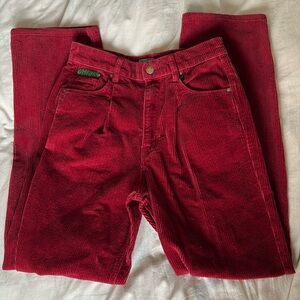 NWOT Women’s Med Empyre red corduroy baggy jeans